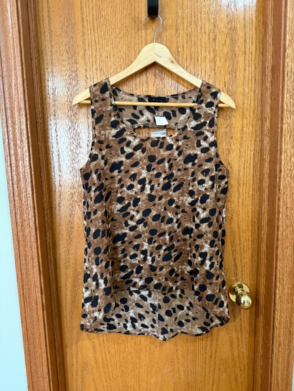 Mine Leopard Print Sleeveless Top Size M